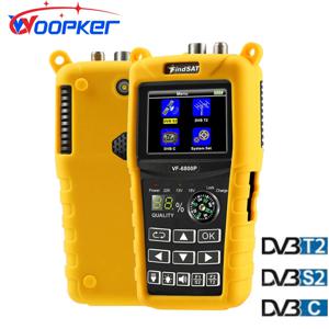 Woopker VF 6800P 위성 파인더 DVB-T2 DVB-S2 DVB-C MPEG4 디지털 Sat 파인더 미터 TV 튜너 용 2.4 인치 LCD HD