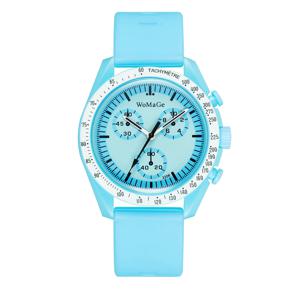 2023유명 브랜드 특이한 달 시계 젊은 남성 여성을위한 패션 캐주얼 실리콘 스포츠 시계 손목 시계 Relogio Masculino