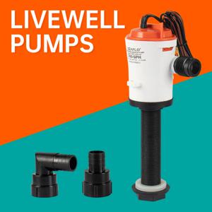 Seaflo 04 시리즈 에어레이션 미끼 펌프, 활어 탱크 물 펌프, 해양 도로 해저 물 펌프, DC 잠수정 펌프