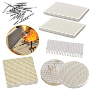 라운드/사각형 세라믹 벌집 특수 바늘 납땜 보드 쥬얼리 가열 페인트 인쇄 건조 도구 플레이트 멀티 사이즈