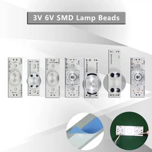 21-120 인치 TV 용 20Pcs 범용 LED 백라이트 스트립 3V 6V SMD 램프 구슬 광학 Len Fliter TV 수리 간단한 유지 보수
