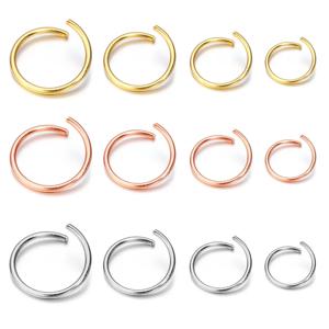 금 스테인레스 스틸 오픈 점프 링, 분할 링 커넥터, DIY 목걸이 쥬얼리 찾기, 제작 액세서리, 100-200 개, 3-8mm