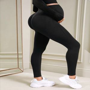 임산부 허리 지지대 하이 웨이스트 힙 리프트 슬림핏 레깅스, 편안한 누드 느낌 스포츠 타이트핏, 용수철 가을 신상