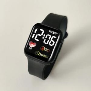 레인보우 스퀘어 방수 LED 전자 시계, 디지털 야외 스포츠 학생 시계, Relogio Feminino, 2024 신제품