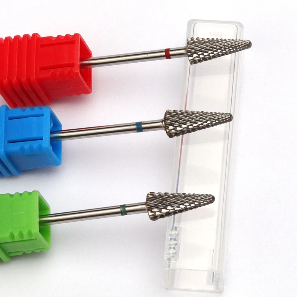 1개 초경 네일 드릴 비트 밀링 커터 (젤 폴리쉬 및 아크릴 제거용) 네일 살롱 매니큐어 페디큐어 전동 파일 도구