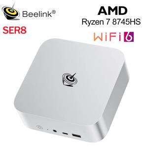 비링크 미니 PC SER8 윈도우 11 프로 AMD 라이젠 7 8745HS 32G DDR5 1T NVME PCIe4.0 SSD 2.5Gbps USB4.0 데스크탑 게이밍 컴퓨터