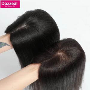 스킨 베이스 인간의 머리카락 토퍼 여성용 앞머리 브라운 가발 머리 조각 통기성 실크 베이스 클립 토퍼 헤어 익스텐션