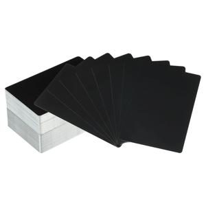 100/200Pcs 86x54x0.45mm 금속 명함 빈 알루미늄 레이저 사용자 정의 DIY 블랙/매트 블랙에 대 한 인쇄 가능한 이름 카드 조각
