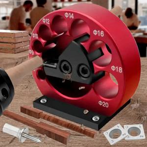 8 홀 Dowel Maker 지그 키트 8mm-20mm 카바이드 블레이드 포함 목공 전기 드릴 밀링 Dowel Round Rod 보조 도구