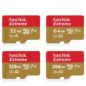 SanDisk 메모리 카드 Extreme PRO microSDXC 카드 256GB 128GB 64GB 읽기 속도 32GB 100MB/s TF 카드 U3 4K UHD 마이크로 SD 카드