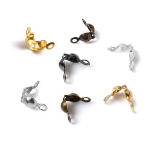 200 개/몫 커넥터 Clasps 피팅 4*8mm 볼 체인 엔드 크림프 비즈 캡 쥬얼리 결과 액세서리 용품 만들기 DIY