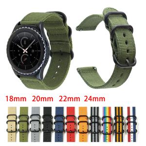 남녀공용 나일론 시계 밴드, 방탄 나일론 원피스 밀리터리 시계 스트랩, 18mm, 20mm, 22mm, 24mm