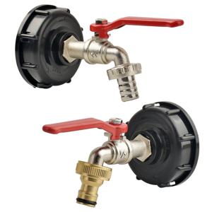 IBC 탱크 탭 어댑터 S60 * 6 황동 합금 굵은 나사산, 16mm 빠른 연결 교체 밸브, 정원 홈 밸브 피팅 수도꼭지