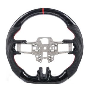 포드 머스탱 2018 2019 2020 2021 2022 GT350 GT500 하이드로 딥 탄소 섬유 룩 스티어링 휠 자동차 액세서리