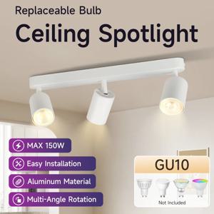GU10 Led 스포트라이트 교체 가능한 전구 트랙 조명 110V 220V Led 천장 조명 실내 홈 장식 주방 설비 트랙 조명
