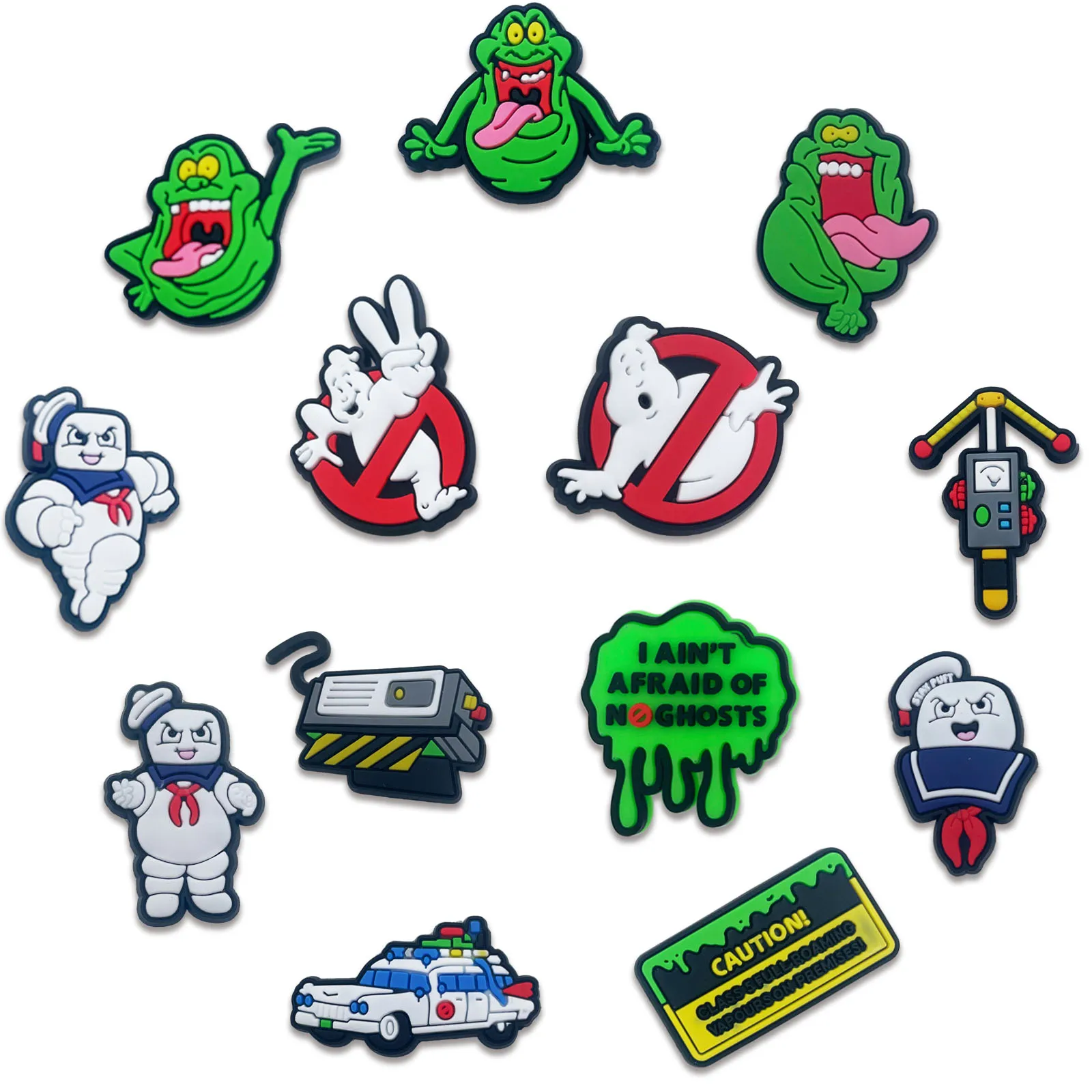 13개 고스트 시리즈 신발 참, 신발 열쇠고리, 샌들, 비치 백용, PVC DIY 신발 장식 참, 프리미엄 품질