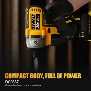 Dewalt DCF887 205N.m 브러시리스 전기 임팩트 드라이버 Dewalt 20V 배터리 용 무선 스크루 드라이버 전기 임팩트 드릴