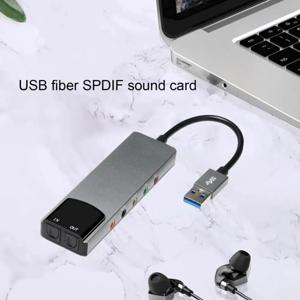 Usb 사운드 카드 컴퓨터 외부 다기능 지원을위한 고품질 Usb 광섬유 Spdif 사운드 카드 Ac-3 Dts 호환 5.1