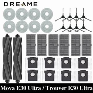 Dreame Mova E30 Ultra / Trouver E30 울트라 로봇 진공 청소기 액세서리 메인 사이드 브러시 Hepa 필터 걸레 천 먼지 봉투 예비