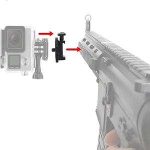 범용 총 휴대폰 마운트 거치대 스마트폰 액션 카메라, 피카티니 웨이버 레일 마운트 어댑터, 고프로 아이폰 호환