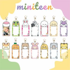 13pcs Kpop Miniteen 17 카드 홀더 키 체인 S.COUPS JEONGHAN JOSHUA JUN HOSHI Kawaii LOMO 카드 커버 크리스마스 선물 팬 열쇠 고리