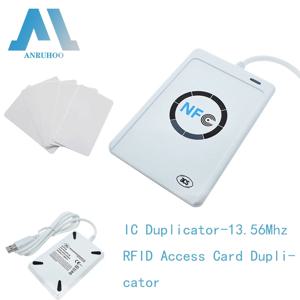 새로운 ACR122U IC 카드 복사기 RFID 암호화 디코딩 리더 13.56Mhz NFC 스마트 칩 태그 작성기 ISO14443 키 USB 복제 복사기