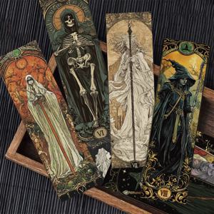 30Pcs 도서관 사무실 페이지 마킹 DIY 미적 어둠 마술 마법사 종이 책갈피 학생 리더 페이지 마커