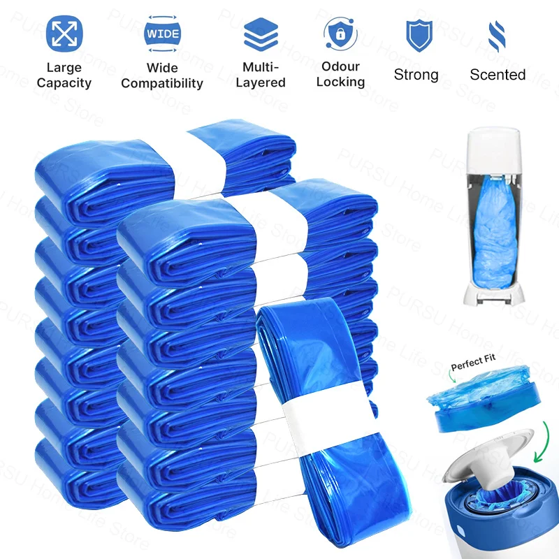 Tommee Tippee Sangenic Simplee용 멀티 컬러 기저귀통 리필 또는 Munchkin Pails용 Genie용 Angelcare용 Twist&click