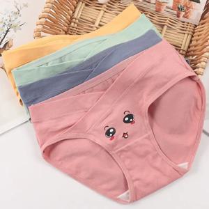 M ~ 4XL 낮은 허리 배꼽 출산 팬티 코튼 솔리드 컬러 플러스 사이즈 임신 한 여성을위한 속옷 임신 팬티 의류 3XL