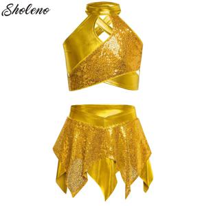 여자 스팽글 발레 댄스웨어 라틴 댄스 레오타드 리듬 체조 Tassels 바디 슈트 드레스 재즈 댄스 공연 의상