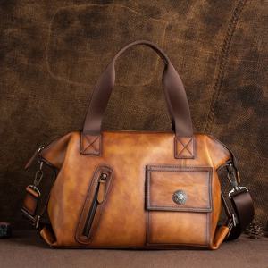 천연 암소 가죽 남성 핸드백 정품 가죽 남성 숄더 백 캐주얼 대용량 메신저 백 남성 토트 여행 가방