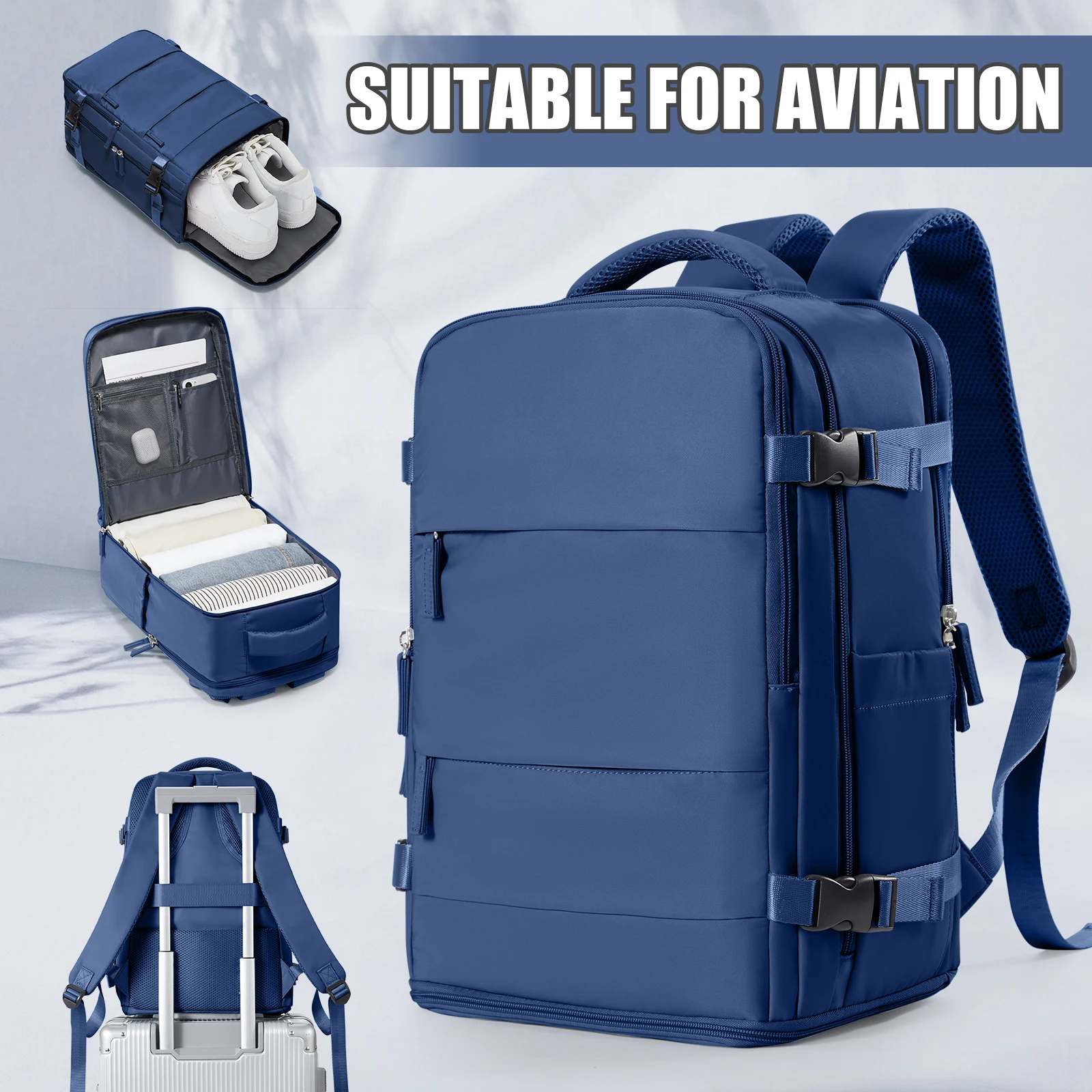 여성용 여행 배낭 남성용, Ryanair 배낭 40x20x25 캐빈 비행기 수하물 EasyJet 45x36x20 배낭 비즈니스 노트북 가방