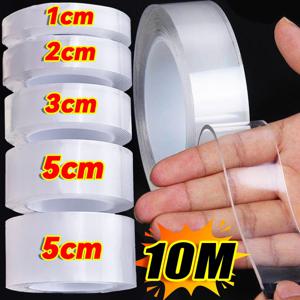 1-10M 나노 양면 접착 테이프 헤비 듀티 투명 방수 Traceless 추가 강력한 접착제 이동식 씰 갭 스트립 1/2/3/5cm