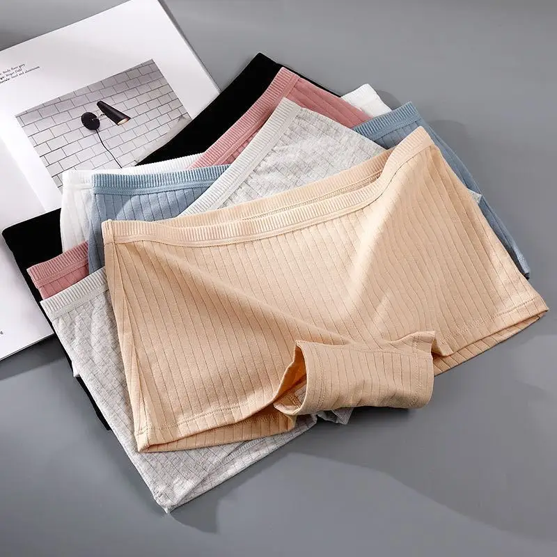 여성 복서 속옷 코튼 숙녀 안전 바지 여성 원활한 속옷 솔리드 아늑한 Boyshorts 섹시한 란제리