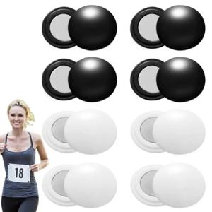 주자 용 마그네틱 턱받이 클립 8 쌍 마그네틱 패스너 러닝 경쟁 트랙 사이클링 댄스 용 미끄럼 방지 레이스 턱받이 자석