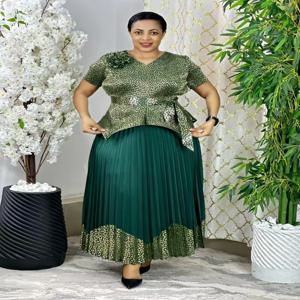 가운 africains femme 세트 패션 이브닝 드레스 아프리카 의류 대시 키 아프리카 전통 의상 드레스 여성 2025