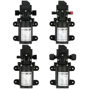 1pcs 자동 흐름 스위치 6L/Min DC12V 70W 130PSI 자동 다이어프램 워터 펌프 소형 안전 고압 자체 프라이밍 펌프