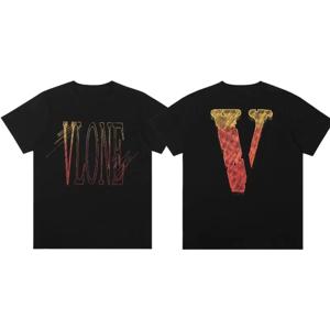 빅 V 반팔 청화백자 그라데이션 한정판 신상 미국 트렌디 브랜드 남녀 커플룩 루즈핏