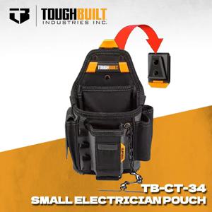 TOUGHBUILT TB-CT-34 전기 기술자 파우치 견고한 6층 구조 보관 툴킷 파우치가 있는 조절 가능한 13개의 포켓
