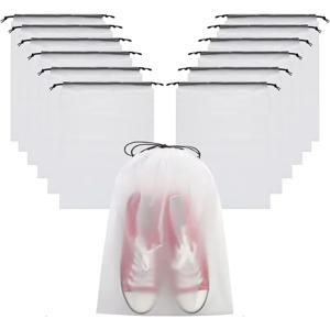 투명 서리로 덥은 Drawstring 가방 여행 방수 메이크업 포켓 신발 의류 휴대용 속옷 주최자 파우치 가방