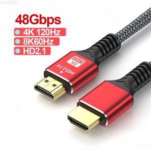 48Gbps HDMI 호환 케이블 8K 60Hz 50cm 1m 2m 3m 5m HDMI 호환 2.1 케이블 4K 120Hz HDR 3D 효과 비디오 케이블 (HDTV PC용)