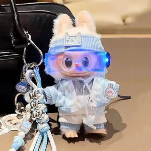 Labubu 아이돌 인형 후드 슈트 의류 DIY 선물을위한 귀여운 미니 봉제 인형 의류 복장 액세서리