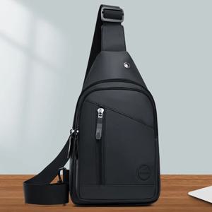 캐주얼 남성용 가슴 가방, 조절 가능한 어깨 끈, 여러 개의 포켓, 사이클링, 통근, 비즈니스, 스포츠 등에 적합