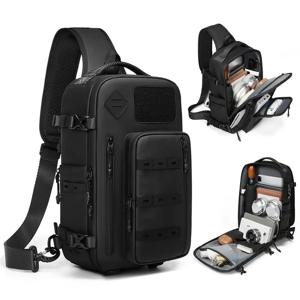 크로스 숄더백 남성용 가슴 가방 방수 전술 허리 메신저 백 지퍼 패션 아웃도어