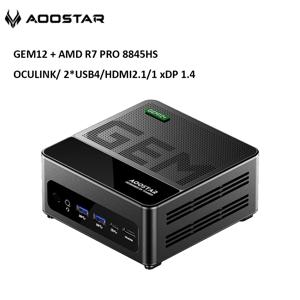 아우스타 미니 PC GEM12+ AMD 라이젠 7 PRO 8845HS 5.1GHz 32GB DDR5 1TB SSD USB4 HDMI2.1 WiFi6 BT5.2 미니 PC 컴퓨터 게이머 윈도우 11