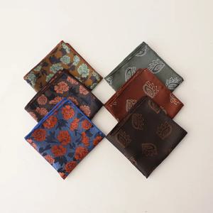 남성 여성을위한 자카드 포켓 스퀘어 꽃 가슴 수건 Hanky ​​신사 Hankies 남성 정장 손수건 포켓 타월 선물