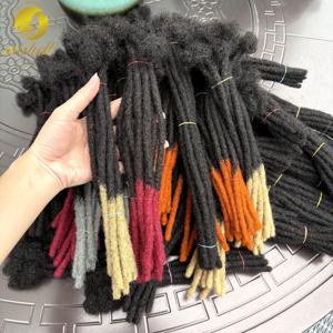 컬러 인모 붙임머리 10인치 50가닥 수제 100% 인모 드레드락 붙임머리 남녀노소용