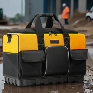 헤비 듀티 전기 기술자 도구 가방 방수 멀티 포켓 주최자 - 조절 가능한 어깨 끈이 있는 강화 옥스포드 천
