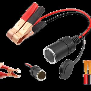 12V 자동차 배터리 클립 - 시거잭 소켓 고전력 순수 구리 어댑터 (자동차용)