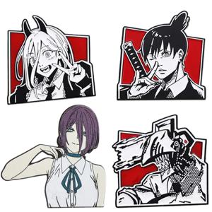 Anime Chainsaw Man The Movie Reze Arc 코스프레 브로치 하야카와 아키 배지 의상 금속 코사지 핀 쥬얼리 가방 액세서리